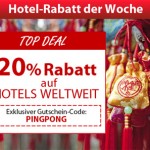 20% Rabatt auf Hotels weltweit bei ebookers