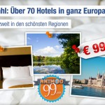 zwei Übernachtungen zu zweit in einem von 79 Hotels in Europa für nur 99€