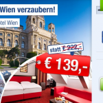  3 Tage Wien zu zweit im 4 Sterne Hotel mit Frühstück für 139€ 