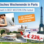 3 Tage Paris zu zweit im 3 Sterne Hotel mit Frühstück und Sekt-Kreuzfahrt auf der Seine für 239€ 