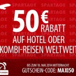 50 Euro ebookers Gutschein für Hotels oder Kombi-Reisen