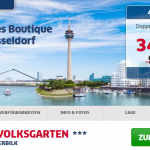 Übernachtung zu zweit im Hotel am Volksgarten in Düsseldorf inkl. Frühstück für 34€