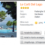7 Tage Gardasee im 4 Sterne Hotel Le Corti Del Lago mit Flügen für nur 158€