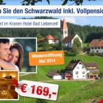 4 Tage zu zweit Schwarzwald im 4 Sterne Kronen Hotel Bad Liebenzell inkl. Vollpension für 169€