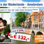 3 Tage Kurztrip Amsterdam zu zweit im 4 Sterne Hotel inkl. Frühstück ab 139€