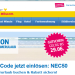 50 Euro Neckermann Gutschein für Pauschalreisen oder Hotels