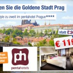 3 Tage Städtetrip Prag zu zweit im 4 Sterne pentahotel Prague für nur 119€