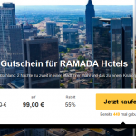 2 Übernachtungen zu zweit mit Frühstück in einem von 13 RAMADA Hotels für 99€