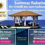 50 Euro Rabatt auf Pauschalreisen und 20% Rabatt auf Hotels weltweit bei ebookers