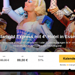 Eintrittskarte für Starlight Express mit Übernachtung im 4 Sterne Hotel Mercure Plaza Essen für 89€