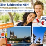 3 Tage Köln zu zweit im 3 Sterne Hotel inkl. Frühstück für 79€